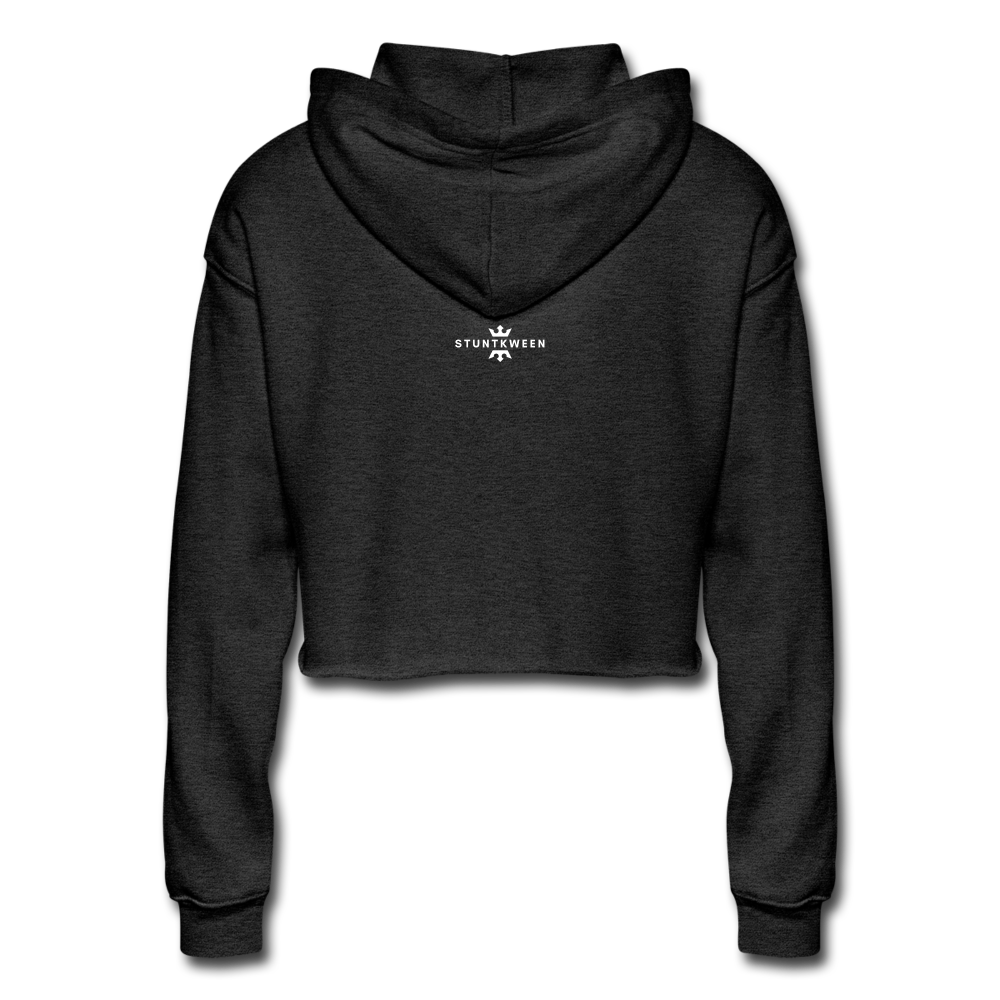 Women's Cropped Hoodie - deep heather