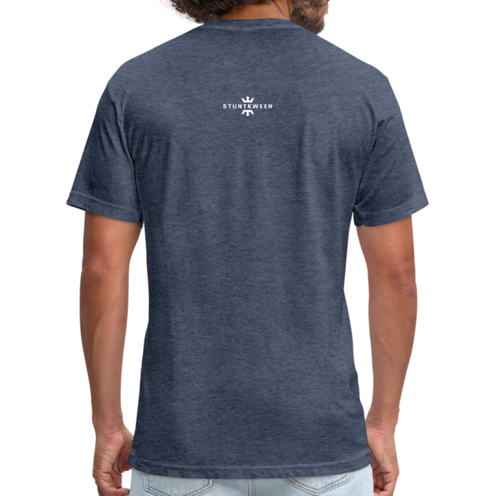 Fitted Cotton/Poly T-Shirt by Next Level - heather navy