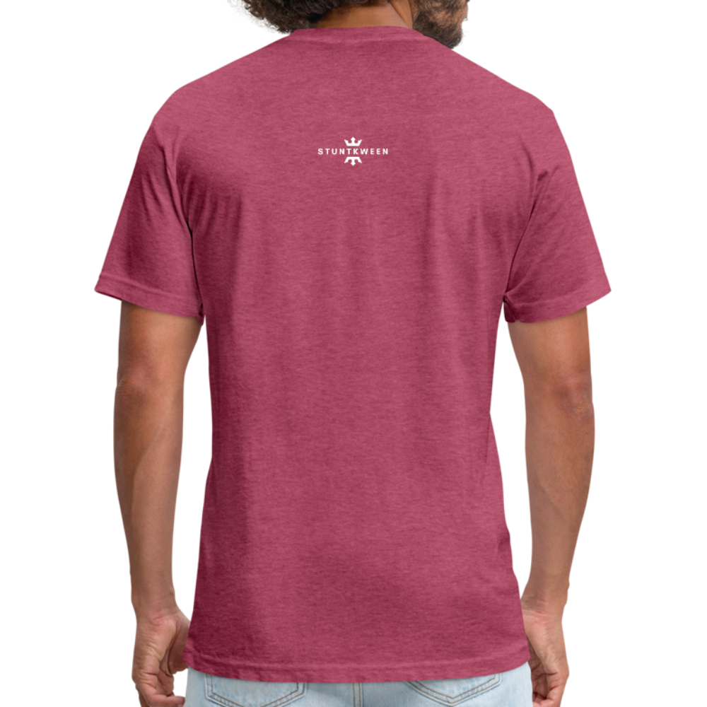 Fitted Cotton/Poly T-Shirt by Next Level - heather burgundy