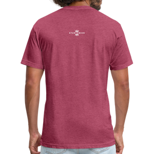 Fitted Cotton/Poly T-Shirt by Next Level - heather burgundy