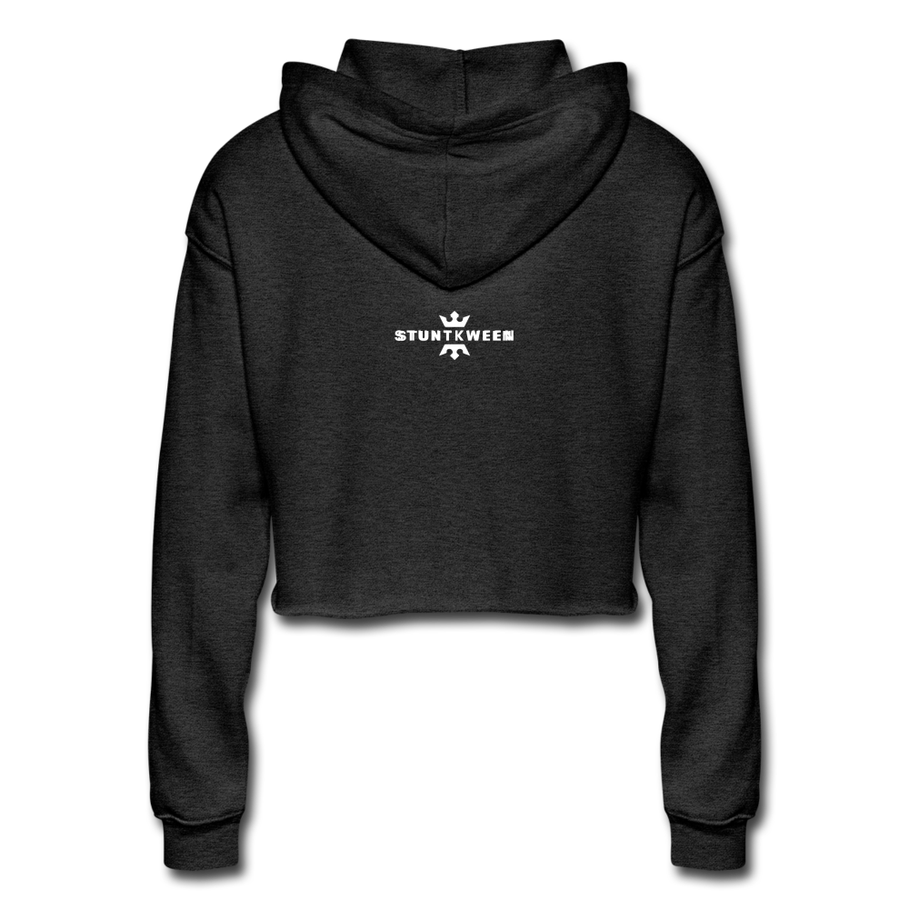 Women's Cropped Hoodie - deep heather