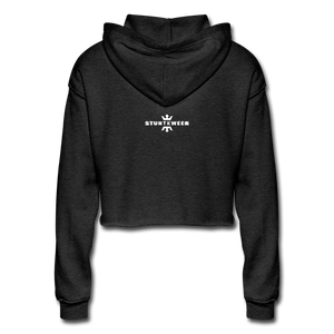 Women's Cropped Hoodie - deep heather