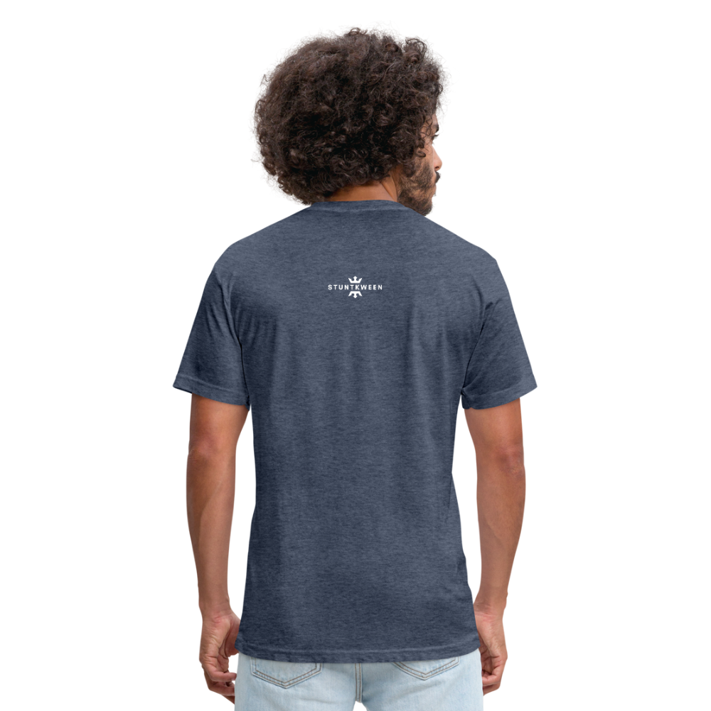 Fitted Cotton/Poly T-Shirt by Next Level - heather navy