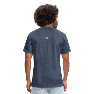 Fitted Cotton/Poly T-Shirt by Next Level - heather navy