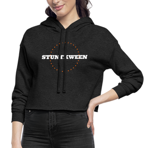 STUNTKWEEN CROPPED HOODIE - deep heather