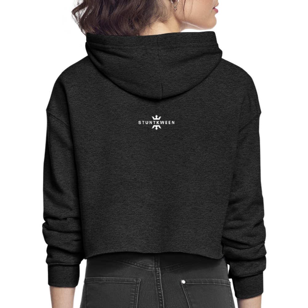 STUNTKWEEN CROPPED HOODIE - deep heather