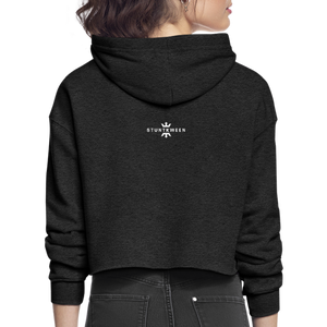 STUNTKWEEN CROPPED HOODIE - deep heather