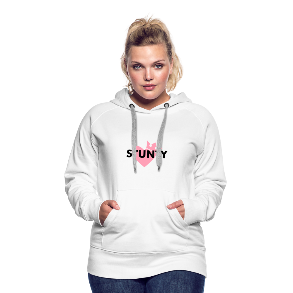 WOMEN'S STUNTY PREMIUM HOODIE - white