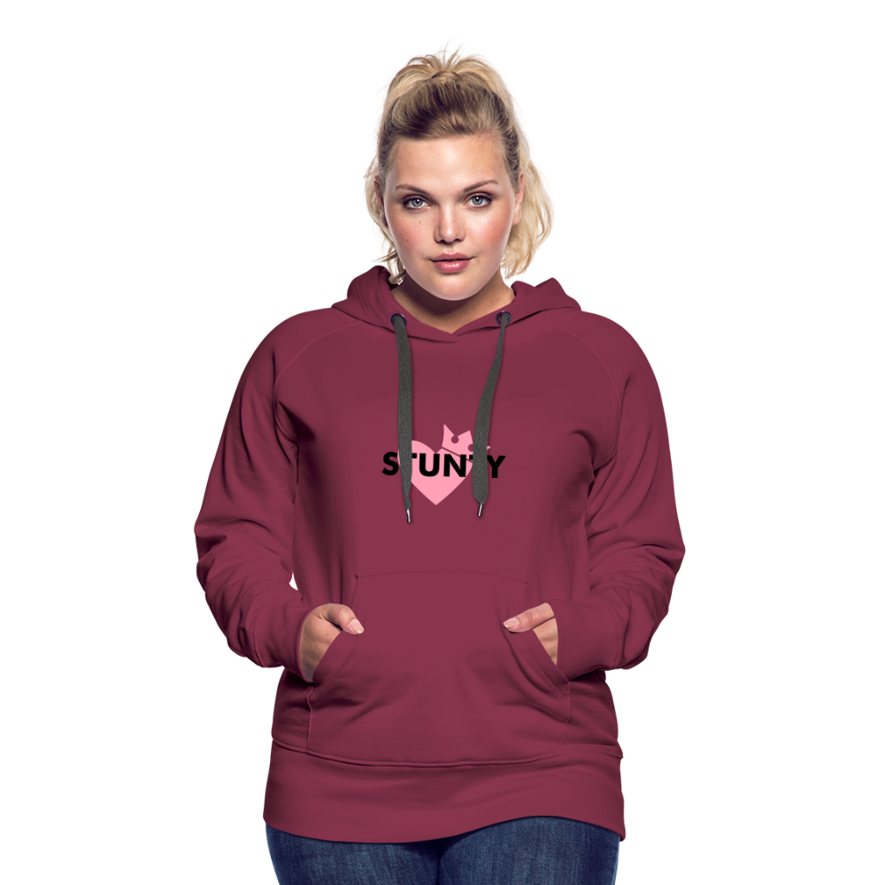 WOMEN'S STUNTY PREMIUM HOODIE - burgundy