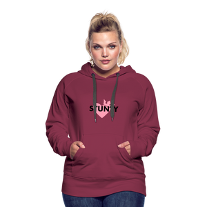 WOMEN'S STUNTY PREMIUM HOODIE - burgundy