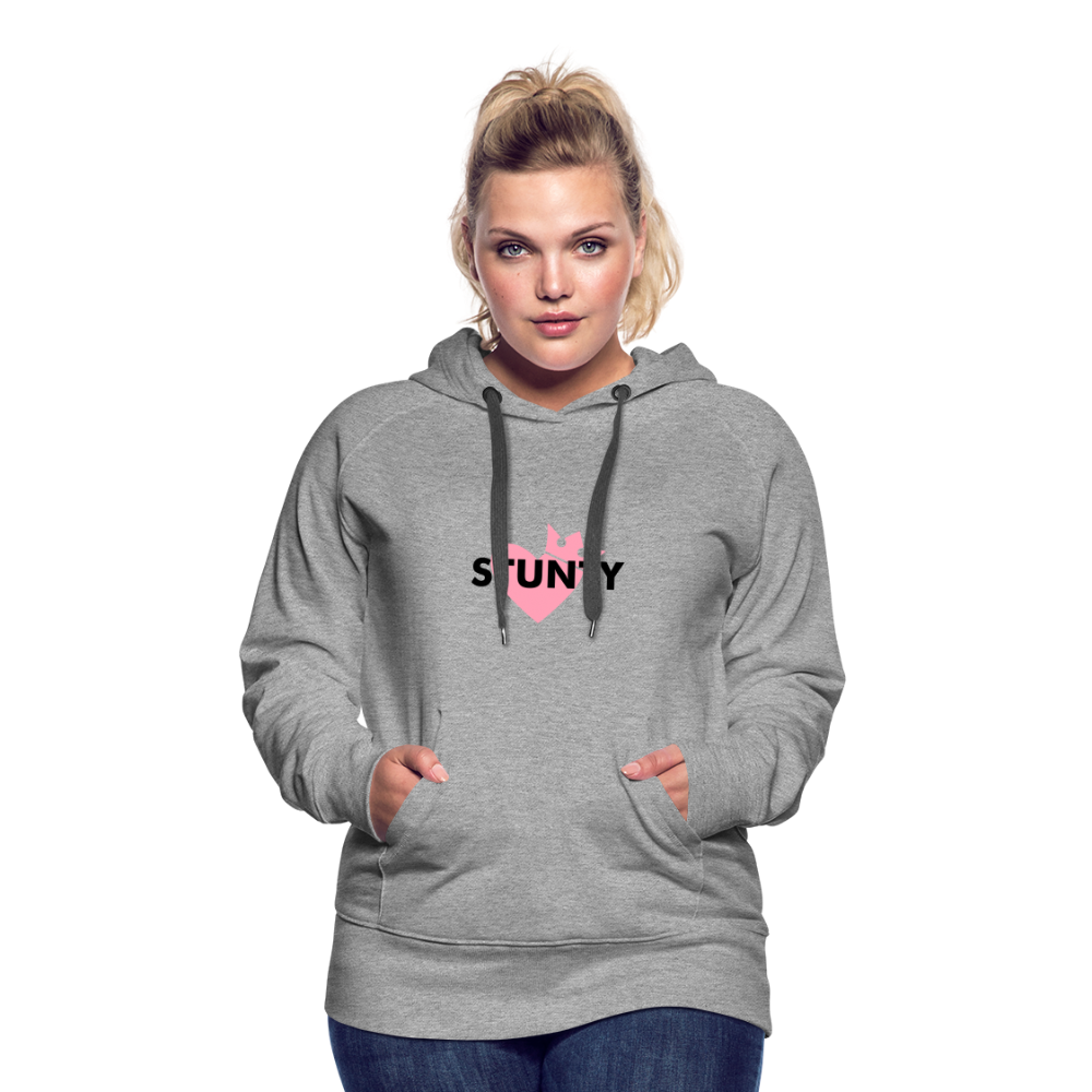 WOMEN'S STUNTY PREMIUM HOODIE - heather gray