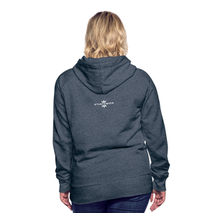 WOMEN'S STUNTY PREMIUM HOODIE - heather denim