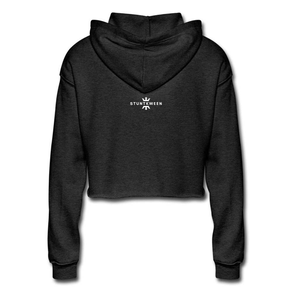 New York or Nada Cropped Hoodie - deep heather