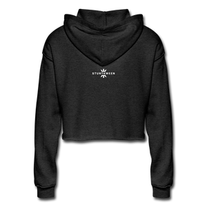 New York or Nada Cropped Hoodie - deep heather